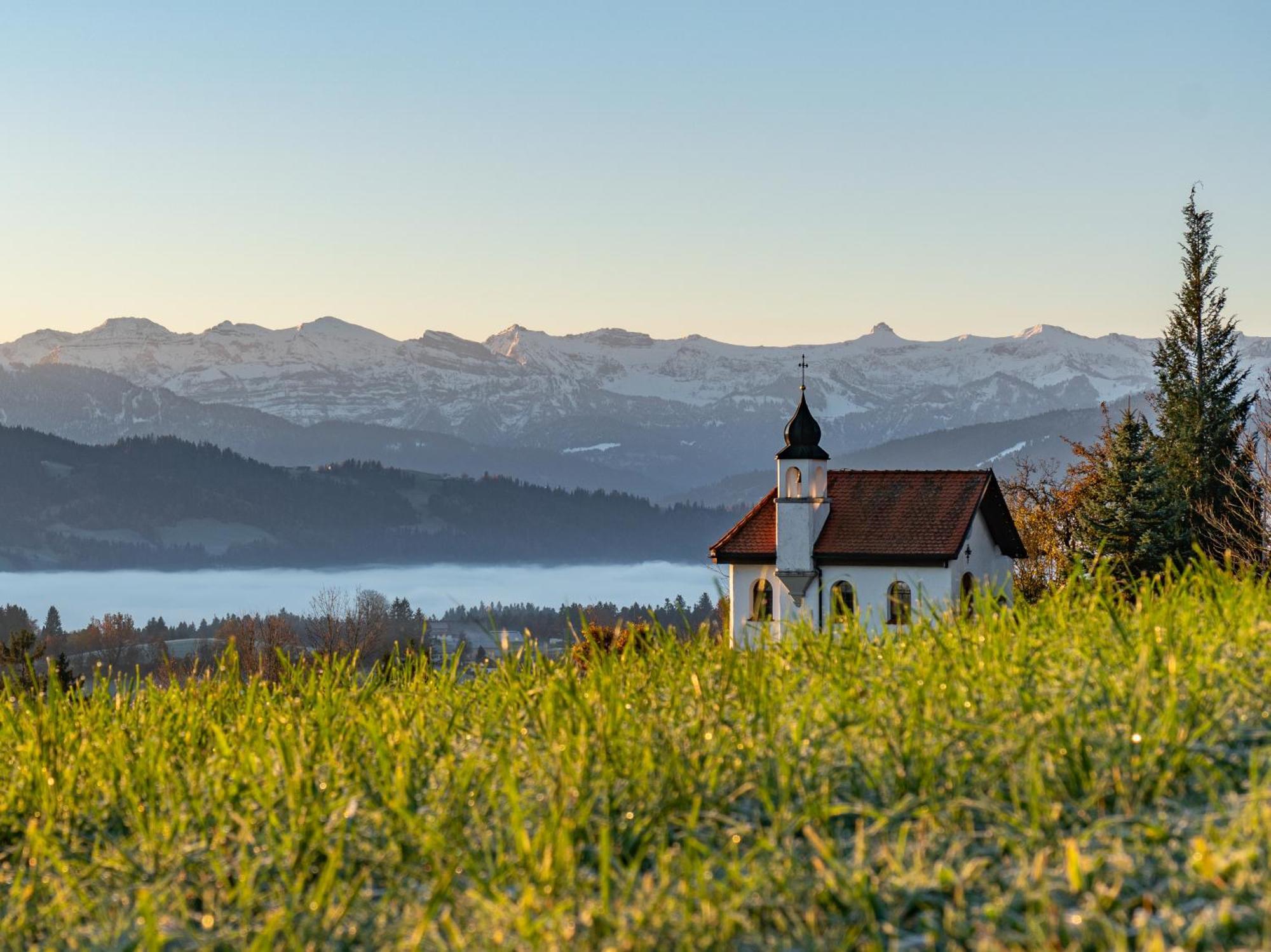 Ferienwohnung Bergpfote - Hund Herzlich Willkommen Scheidegg Exterior foto